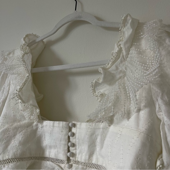 ACLER Basque Ruffle Top - Ivory - Picture 12 of 12